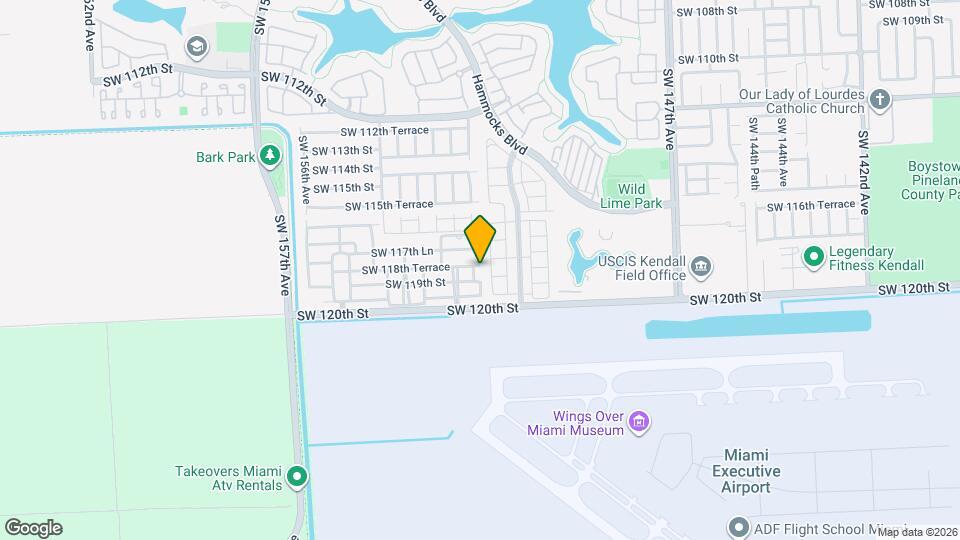 11833 SW 152nd Ct Map and Location Details
