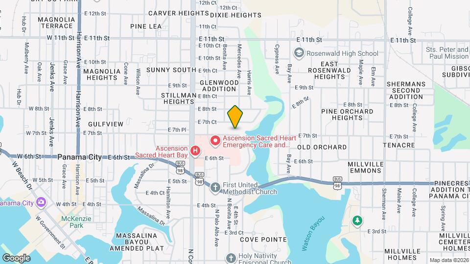 909 E 7th St Map and Location Details