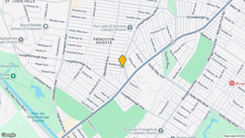 6445 S Kingshighway Blvd Map and Location Details