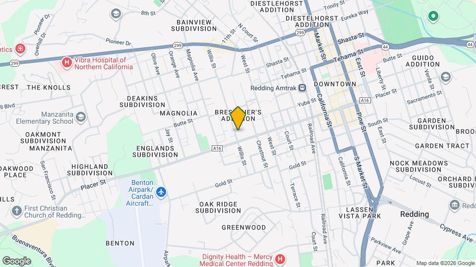 1633 Willis St, Unit 1633 Map and Location Details