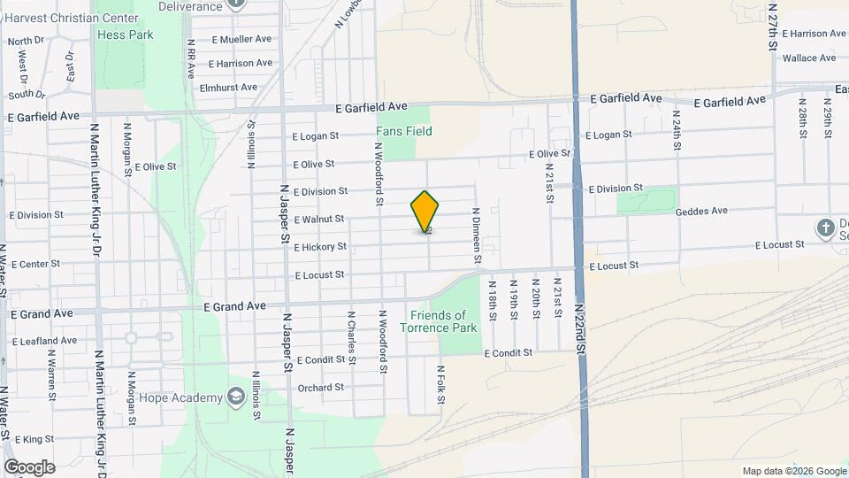 1652 E Hickory St Map and Location Details