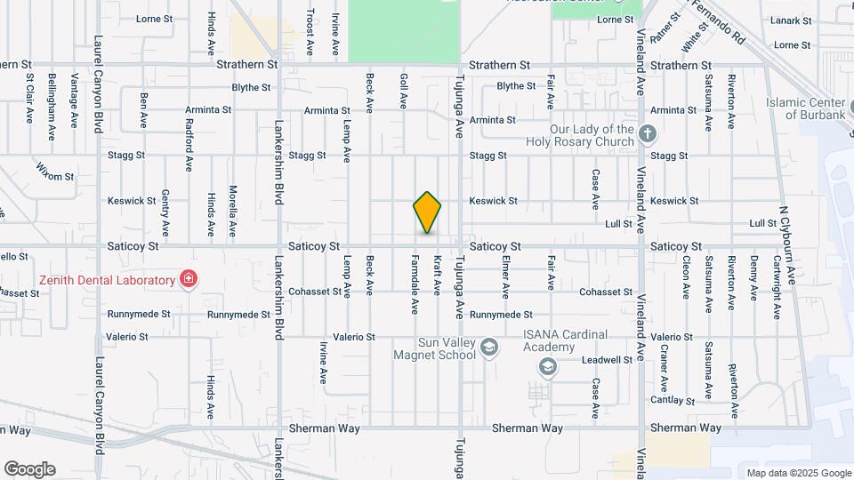 11445 Saticoy St Map and Location Details