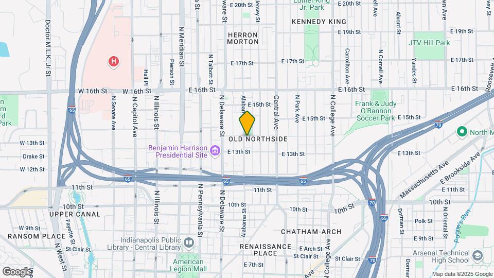 1335 N Alabama St Map and Location Details