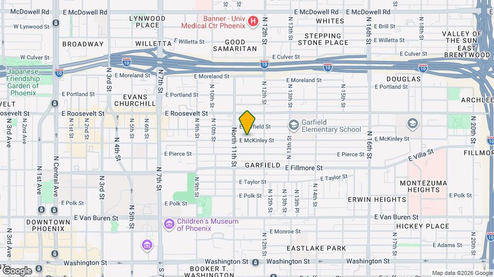 1122 E McKinley St Map and Location Details