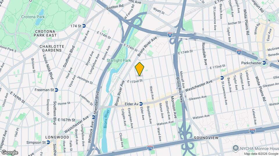 1527 E 172nd St Map and Location Details