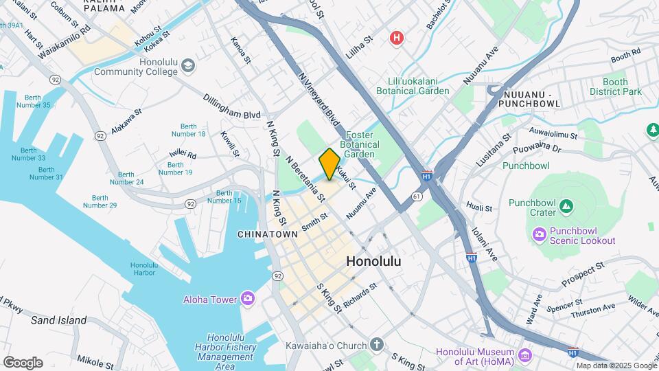 60 N Beretania St Map and Location Details