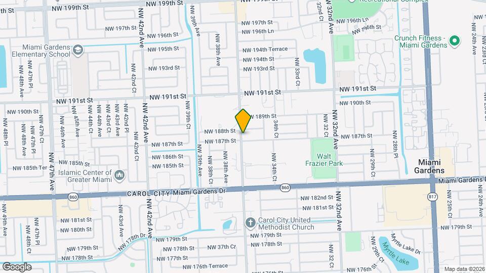 3695 NW 187th St Map and Location Details