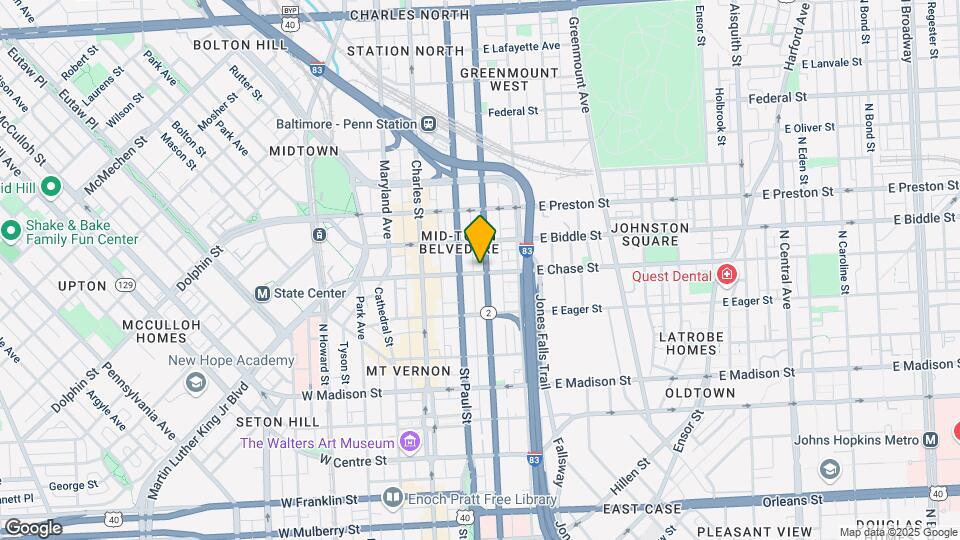 106 E Chase St, Unit 1 Map and Location Details
