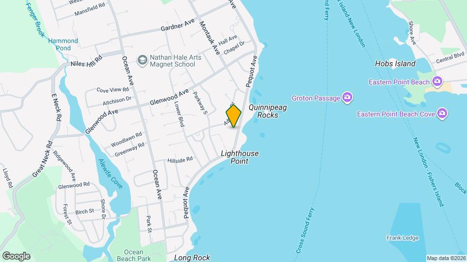 801 Pequot Ave Map and Location Details