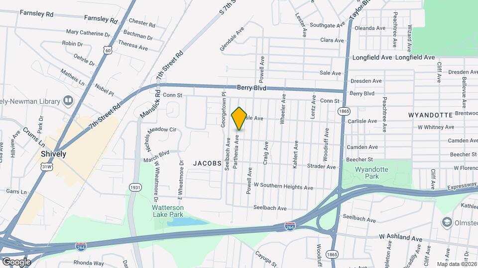 3629 Parthenia Ave Mapa y Detalles de la Ubicación