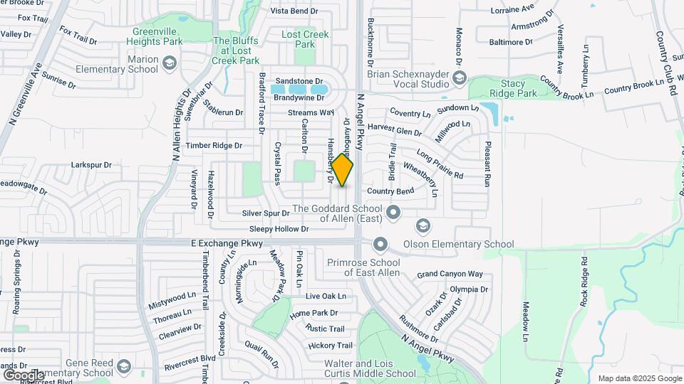 1401 Cedar Springs Dr Map and Location Details