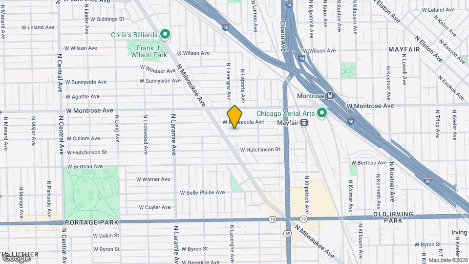 4954-2 W Cullom Ave, Unit 2 bedroom near ohare Mapa y Detalles de la Ubicación