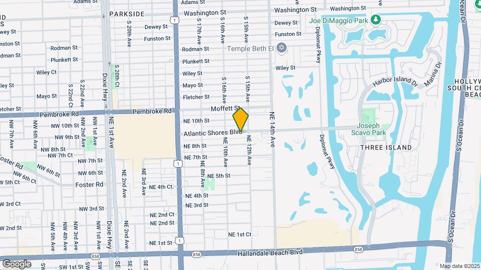 1100 Atlantic Shores Blvd Mapa y Detalles de la Ubicación