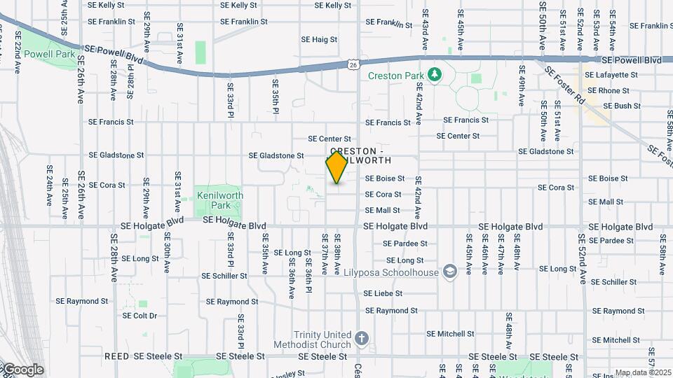 3727 SE Cora St Map and Location Details