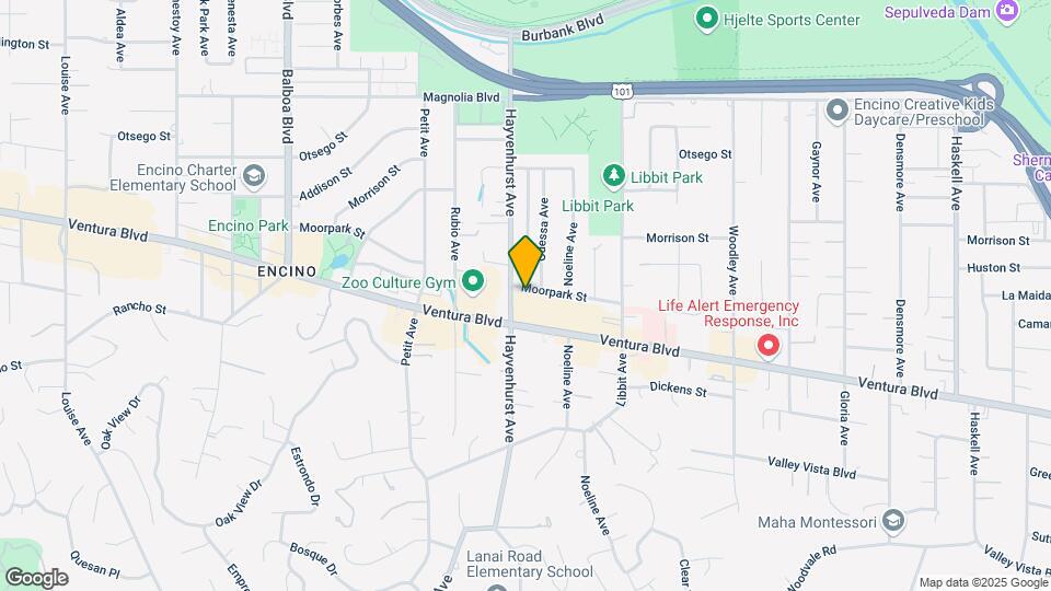 16446 Moorpark St Map and Location Details