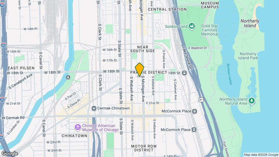 1826 S Michigan Ave Map and Location Details