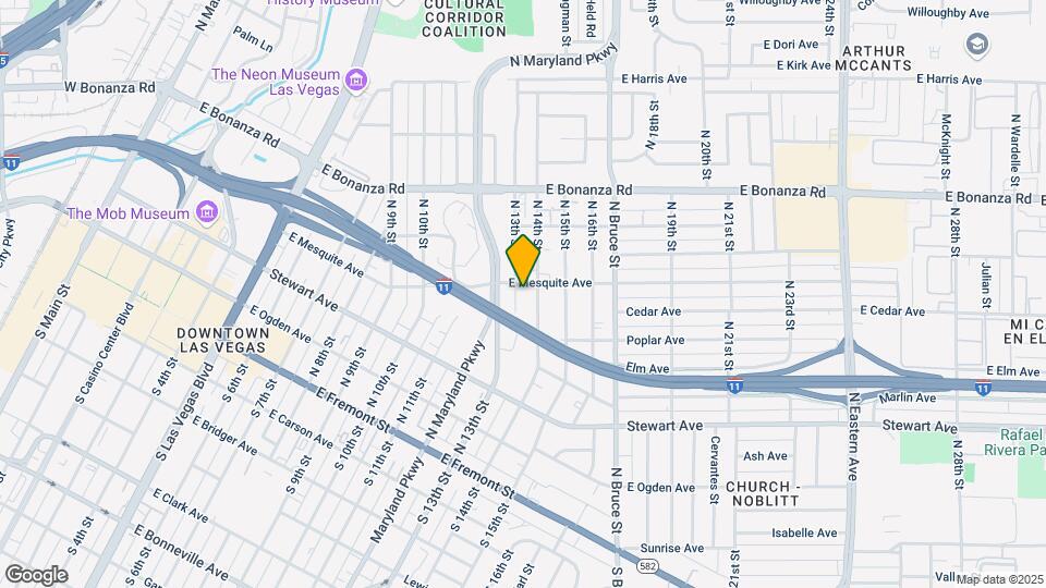 380 N 13th St Mapa y Detalles de la Ubicación
