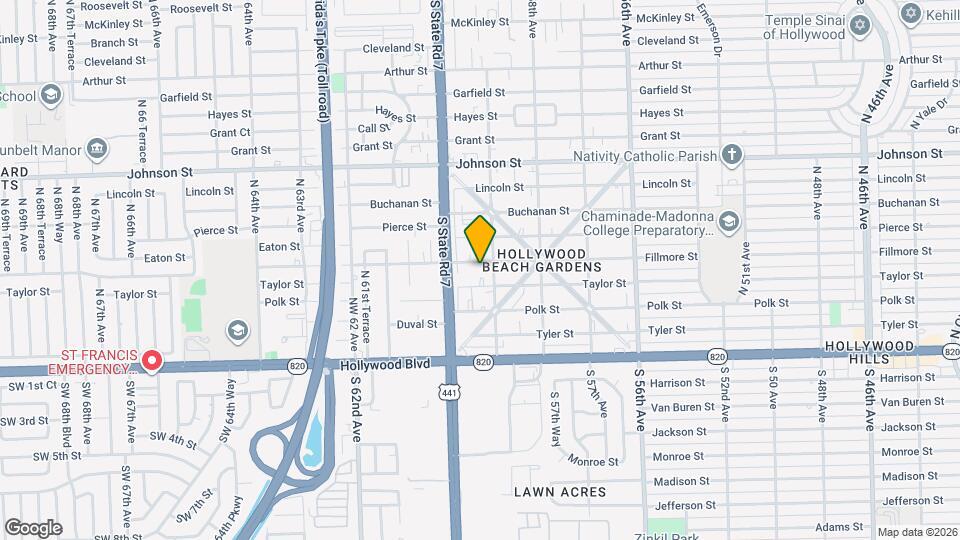 5912 Fillmore St Map and Location Details