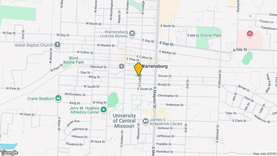 202 S College St Map and Location Details