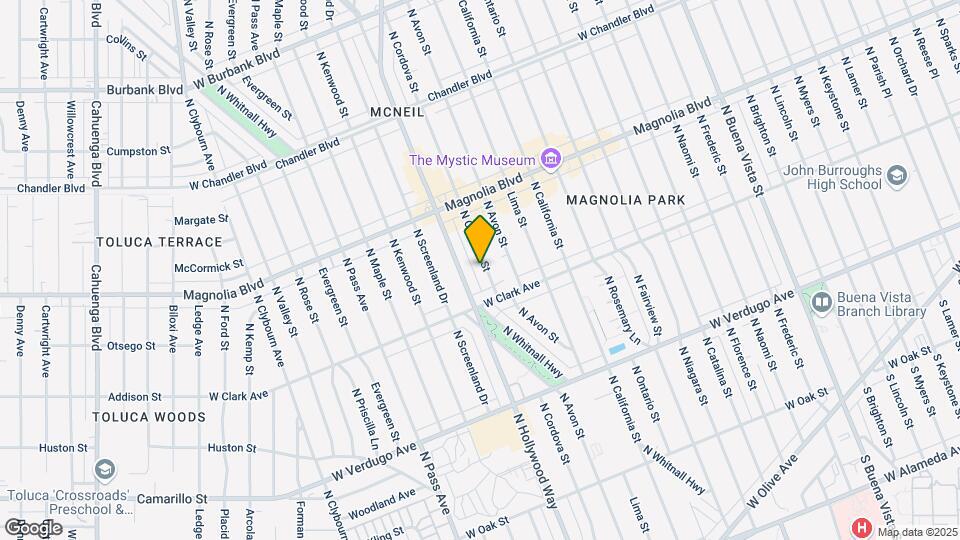 833 N Cordova St Map and Location Details