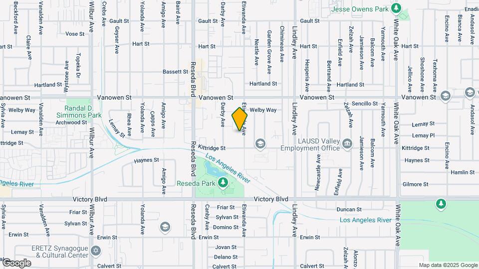 6635 Etiwanda Ave Mapa y Detalles de la Ubicación