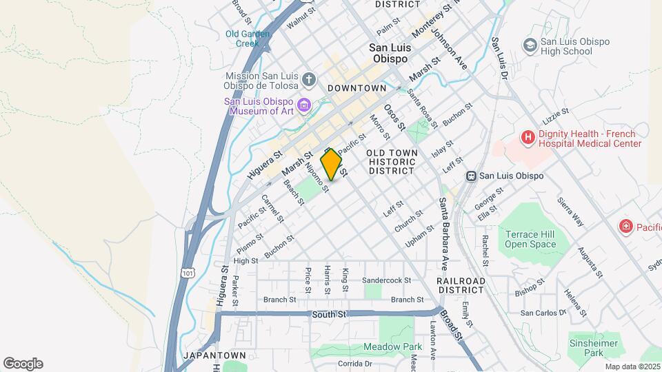 641 Pismo St Map and Location Details