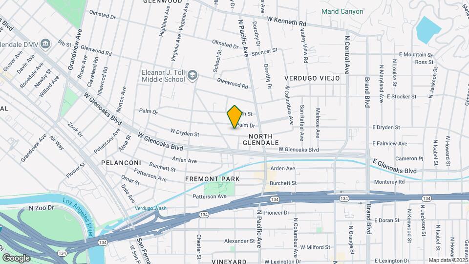 555 W Dryden St Map and Location Details