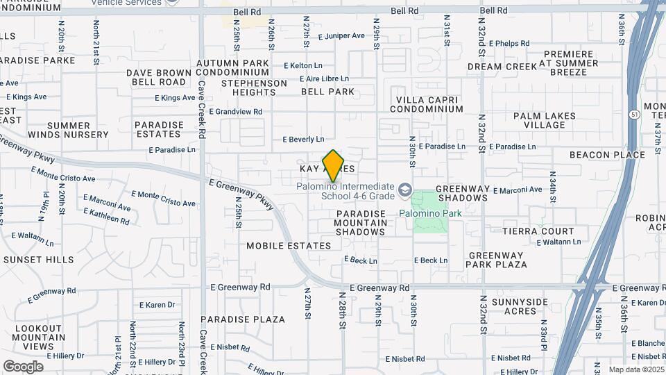 2734 E Marconi Ave Map and Location Details