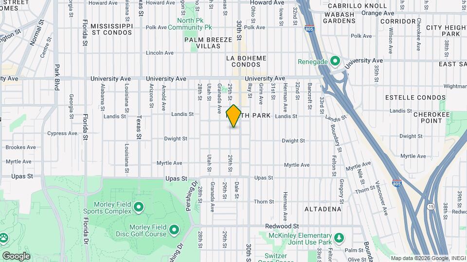 3609 29th St Map and Location Details