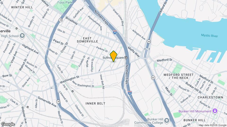 21 Parker St, Unit 1 Map and Location Details