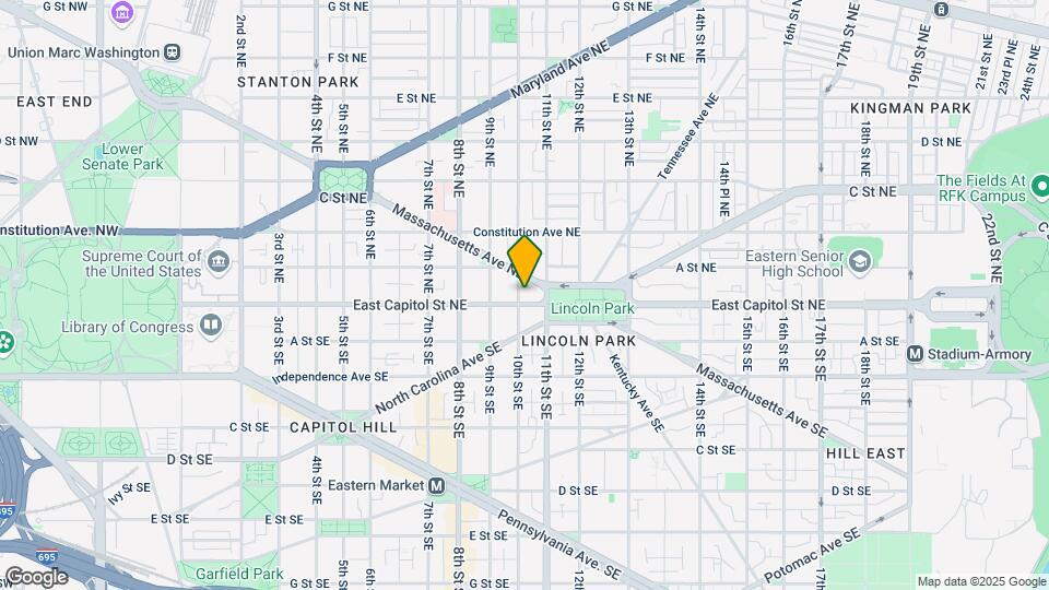 1000 E Capitol St NE Mapa y Detalles de la Ubicación