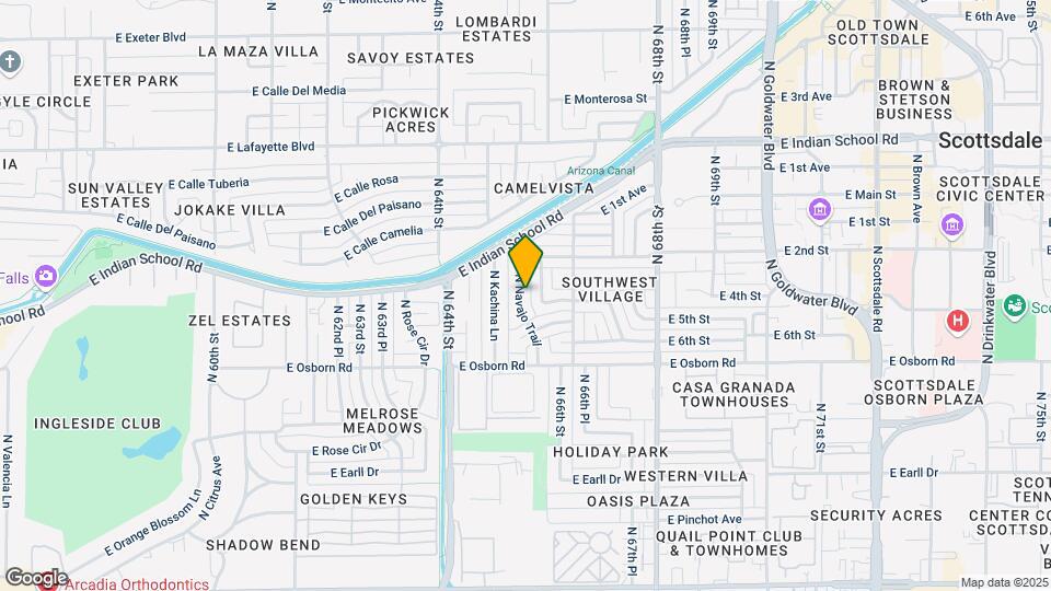 3609 N Navajo Trail Mapa y Detalles de la Ubicación