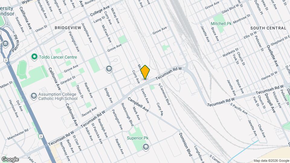 1404 Tecumseh Rd W Map and Location Details