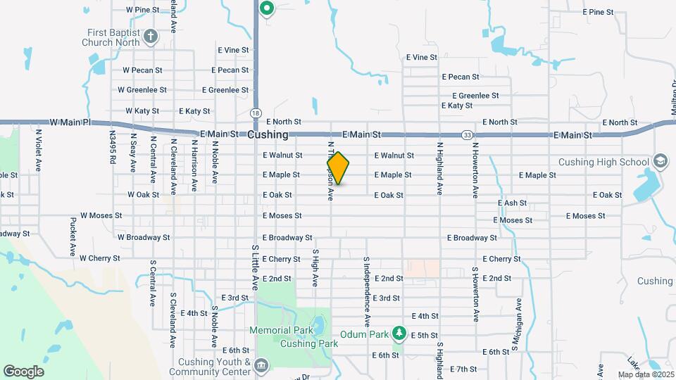 808 E Oak St Map and Location Details