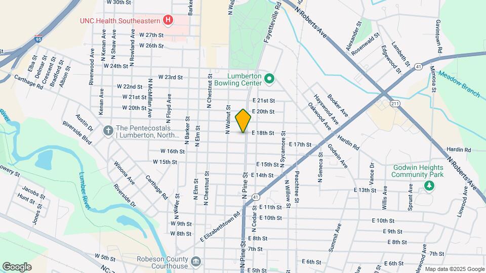 1705 N Pine St Map and Location Details