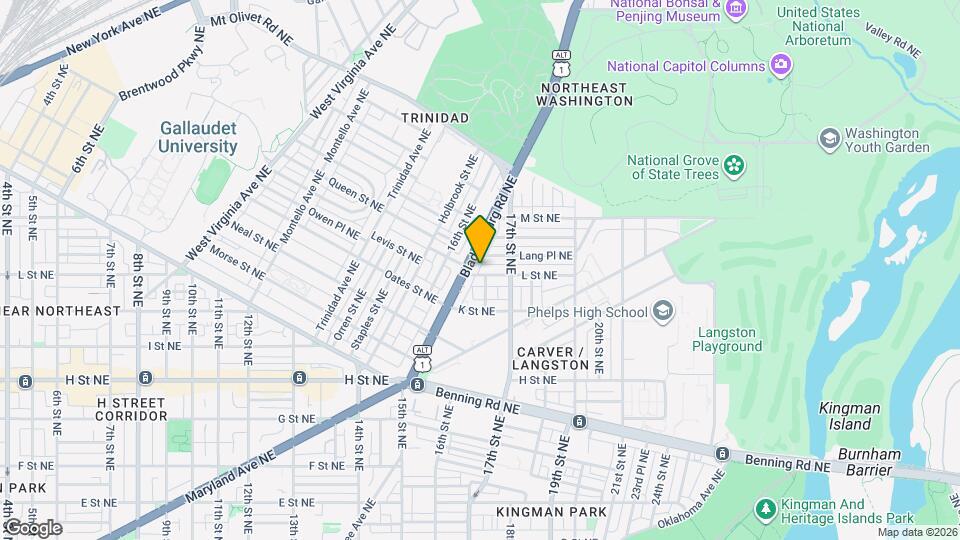 1640 L St NE Map and Location Details