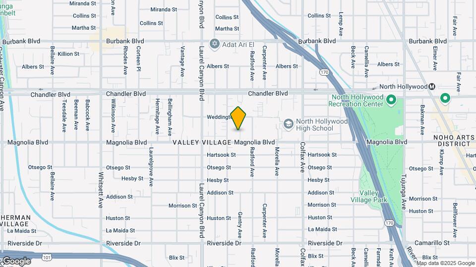 11933 Magnolia Blvd Map and Location Details