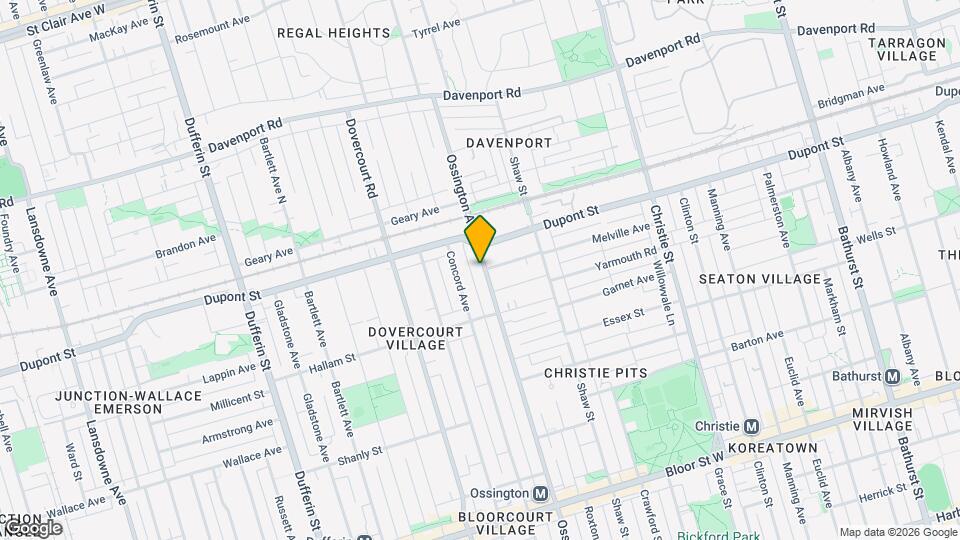 1026 Ossington Ave Map and Location Details