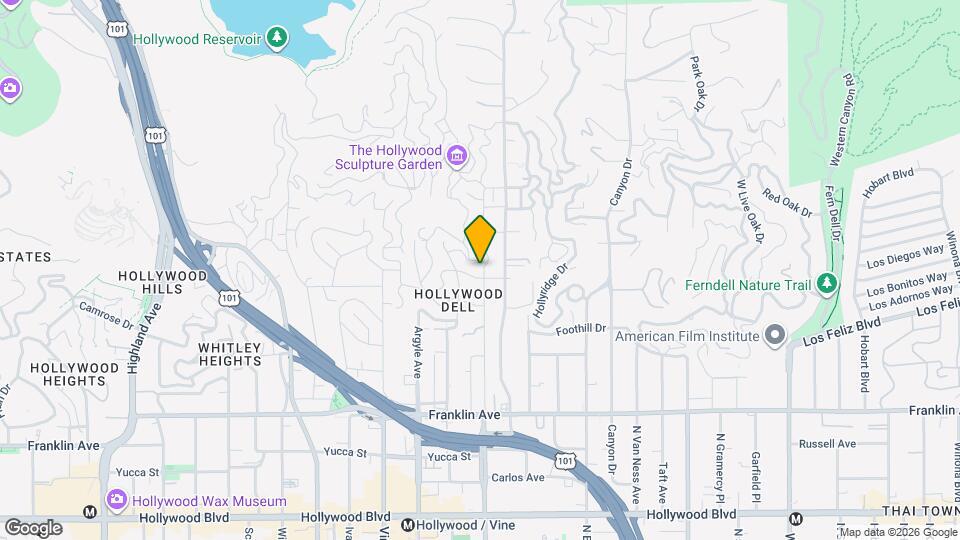 2209 N Gower St Map and Location Details