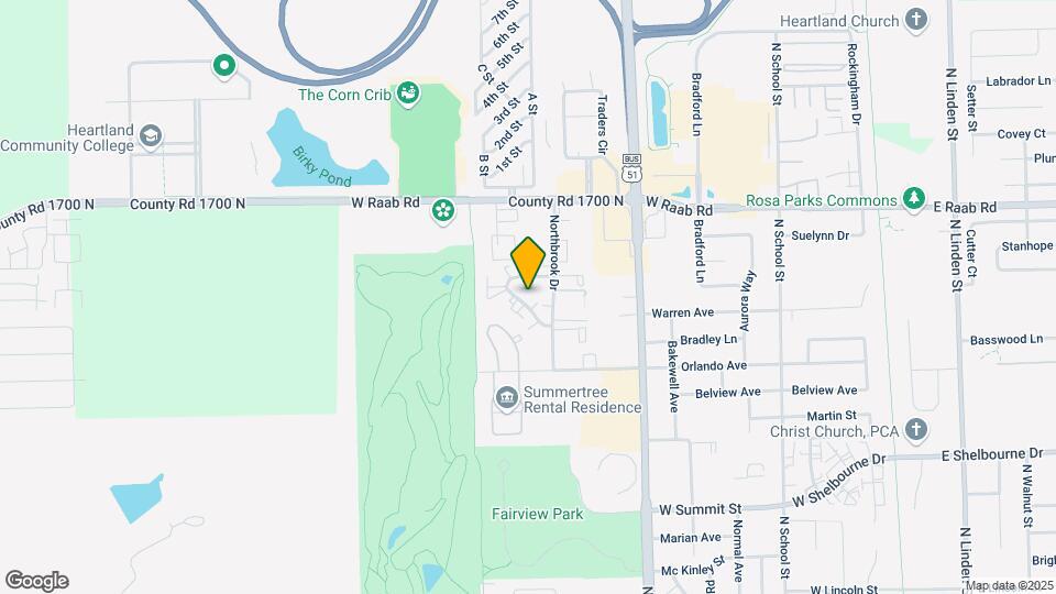 704 S Golfcrest Rd Map and Location Details