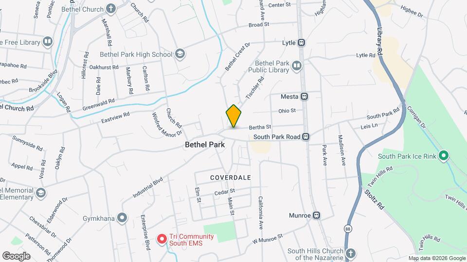 2821 Bertha St Map and Location Details