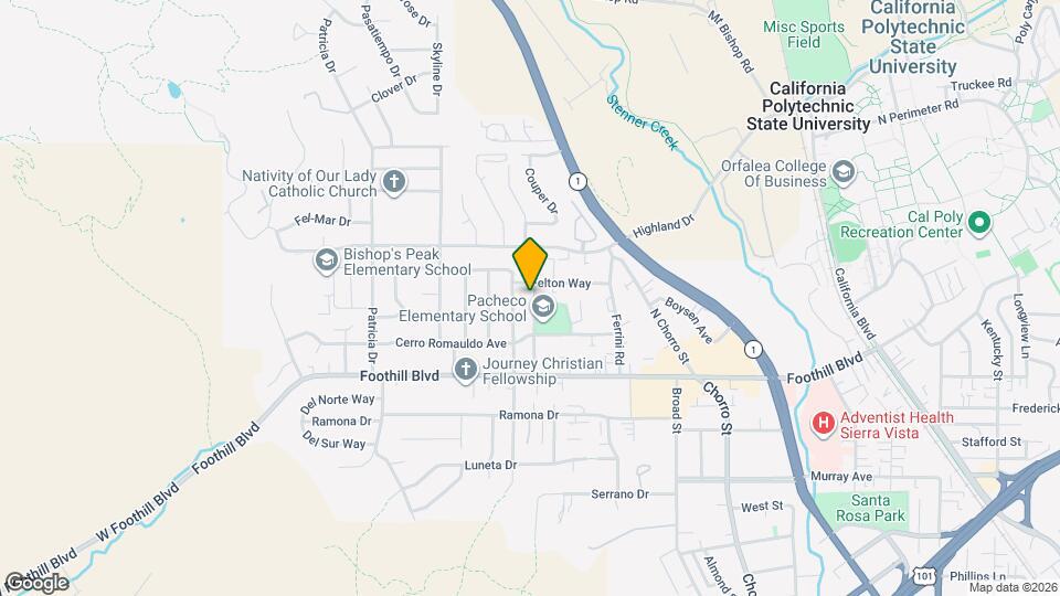 324 Cuesta Dr Map and Location Details