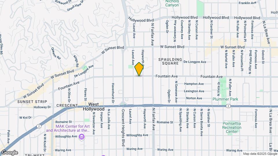 7964 Fountain Ave, Unit 2 Map and Location Details