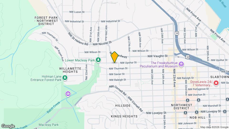 2834 NW Upshur St Map and Location Details