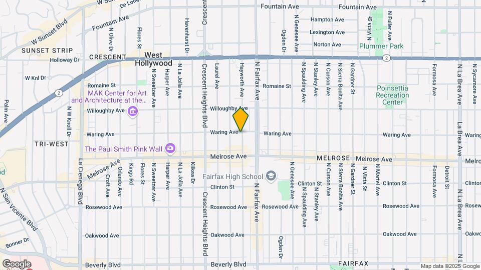 751 N Hayworth Ave Mapa y Detalles de la Ubicación