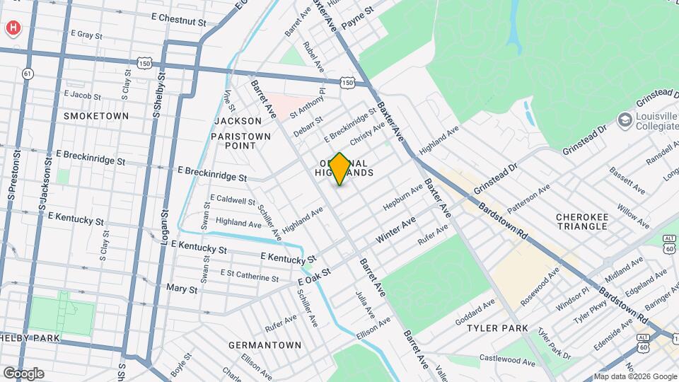 1315 Highland Ave Map and Location Details