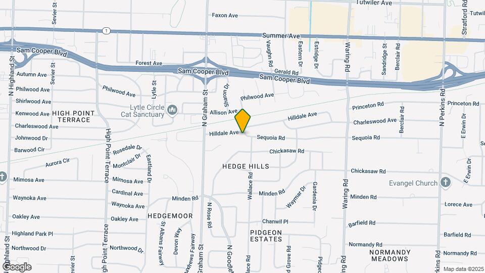 4093 Hilldale Ave Map and Location Details
