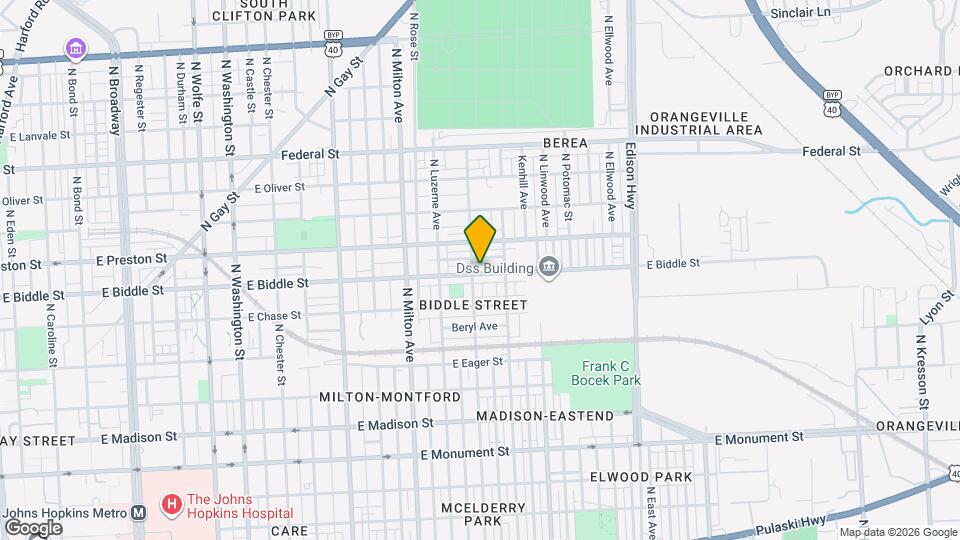 2706 E Biddle St Map and Location Details