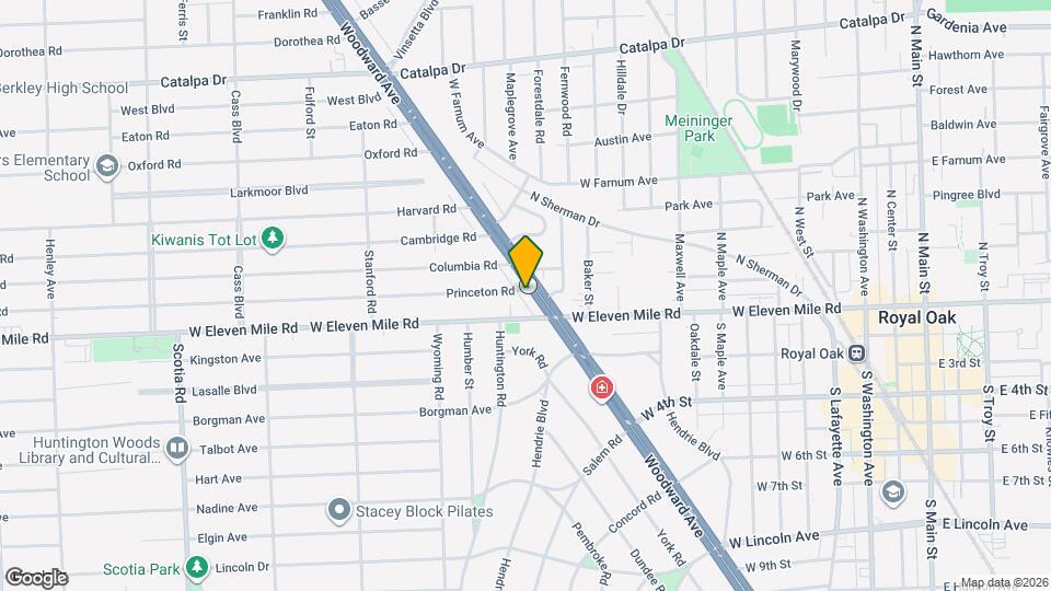 27157 Woodward Ave, Unit Rear Apartment Mapa y Detalles de la Ubicación