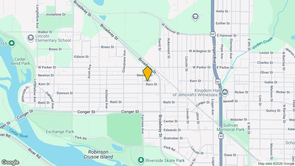 542 Kern St Map and Location Details